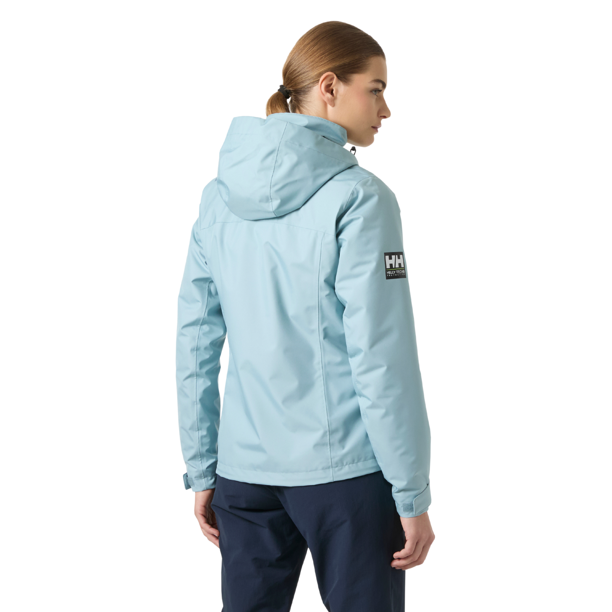 Helly Hansen Women's Crew Hooded Midlayer HT Waterproof Insulated Jacket 2.0 (Windy Blue)