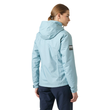 Load image into Gallery viewer, Helly Hansen Women's Crew Hooded Midlayer HT Waterproof Insulated Jacket 2.0 (Windy Blue)
