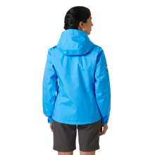 Load image into Gallery viewer, Helly Hansen Women&#39;s Crew Hooded Midlayer Fleece Lined HT Waterproof Jacket 2.0 (Cyan)
