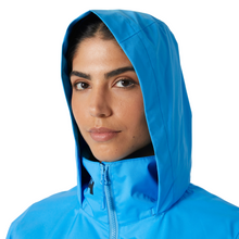 Load image into Gallery viewer, Helly Hansen Women&#39;s Crew Hooded Midlayer Fleece Lined HT Waterproof Jacket 2.0 (Cyan)
