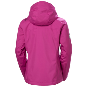 Helly Hansen Women's Crew Hooded Midlayer Fleece Lined HT Waterproof Jacket 2.0 (Magenta 2.0)