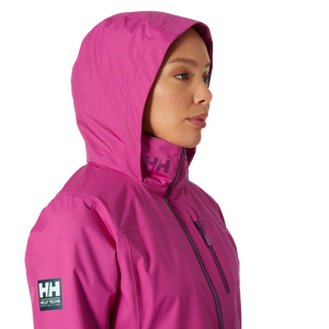 Helly Hansen Women's Crew Hooded Midlayer Fleece Lined HT Waterproof Jacket 2.0 (Magenta 2.0)