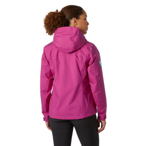 Helly Hansen Women's Crew Hooded Midlayer Fleece Lined HT Waterproof Jacket 2.0 (Magenta 2.0)