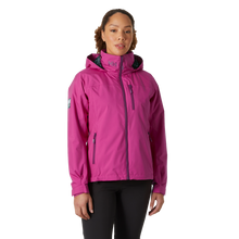 Load image into Gallery viewer, Helly Hansen Women&#39;s Crew Hooded Midlayer Fleece Lined HT Waterproof Jacket 2.0 (Magenta 2.0)
