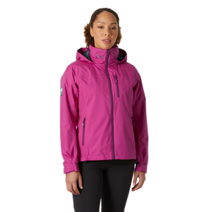 Helly Hansen Women's Crew Hooded Midlayer Fleece Lined HT Waterproof Jacket 2.0 (Magenta 2.0)