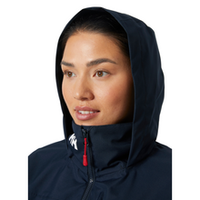 Load image into Gallery viewer, Helly Hansen Women&#39;s Crew Hooded Midlayer HT Waterproof Insulated Jacket 2.0 (Navy)

