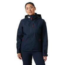Load image into Gallery viewer, Helly Hansen Women&#39;s Crew Hooded Midlayer HT Waterproof Insulated Jacket 2.0 (Navy)
