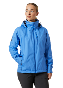 Helly Hansen Women's Crew Hooded Midlayer Fleece Lined HT Waterproof Jacket 2.0 (Ultra Blue)