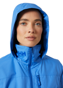 Helly Hansen Women's Crew Hooded Midlayer Fleece Lined HT Waterproof Jacket 2.0 (Ultra Blue)