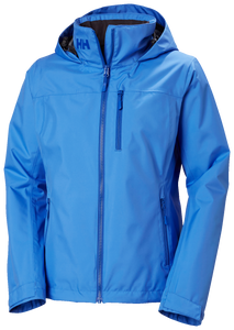 Helly Hansen Women's Crew Hooded Midlayer Fleece Lined HT Waterproof Jacket 2.0 (Ultra Blue)