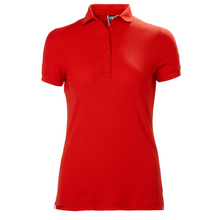 Load image into Gallery viewer, Helly Hansen Women&#39;s Crewline Quick Dry UPF40+ Short Sleeve Polo Top (Flag Red)
