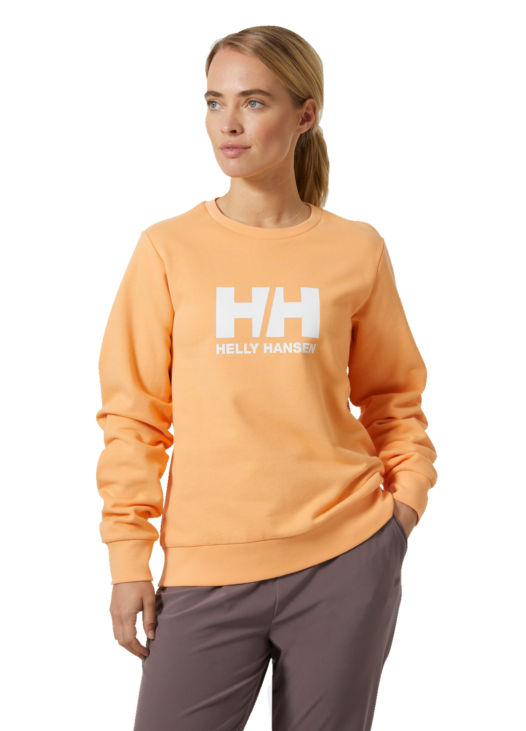 Helly Hansen Women's HH Logo Crew Sweater 2.0 (Miami Peach)