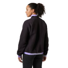 Load image into Gallery viewer, Helly Hansen Women&#39;s Imperial Pile Full Snap Fleece (Black Grape AOP)
