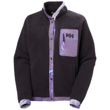Load image into Gallery viewer, Helly Hansen Women&#39;s Imperial Pile Full Snap Fleece (Black Grape AOP)
