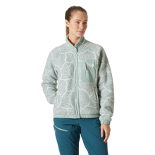 Load image into Gallery viewer, Helly Hansen Women&#39;s Imperial Printed Pile Full Snap Fleece Green (Mist Wood)
