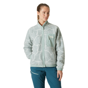 Helly Hansen Women's Imperial Printed Pile Full Snap Fleece Green (Mist Wood)