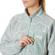 Load image into Gallery viewer, Helly Hansen Women&#39;s Imperial Printed Pile Full Snap Fleece Green (Mist Wood)
