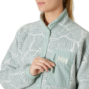 Helly Hansen Women's Imperial Printed Pile Full Snap Fleece Green (Mist Wood)