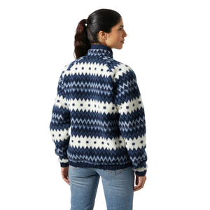 Helly Hansen Women's Imperial Printed Pile Full Snap Fleece (Navy Nordic AOP)