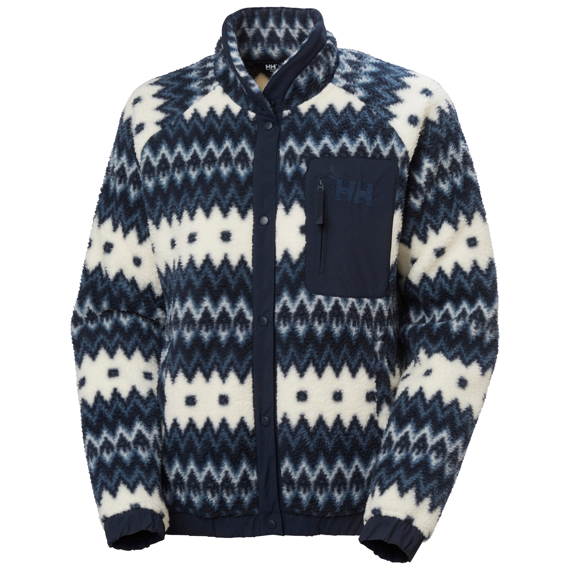 Helly Hansen Women's Imperial Printed Pile Full Snap Fleece (Navy Nordic AOP)
