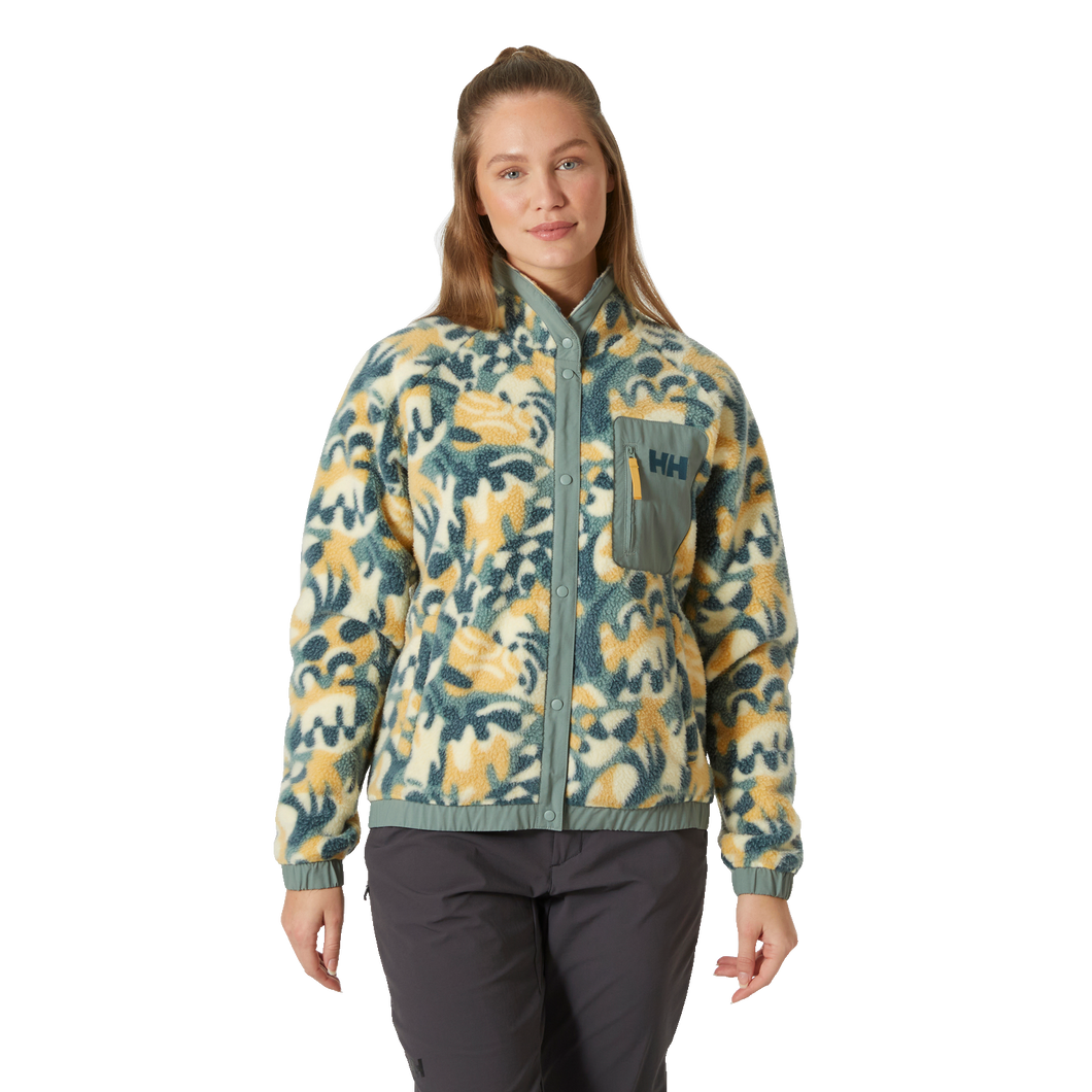 Helly Hansen Women's Imperial Printed Pile Full Snap Fleece (Sand Bruce Aop)