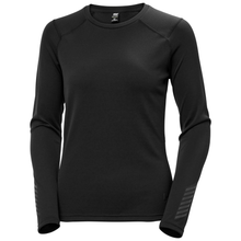 Load image into Gallery viewer, Helly Hansen Women's Lifa Active Crew Neck Long Sleeve Base Layer Top (Black)
