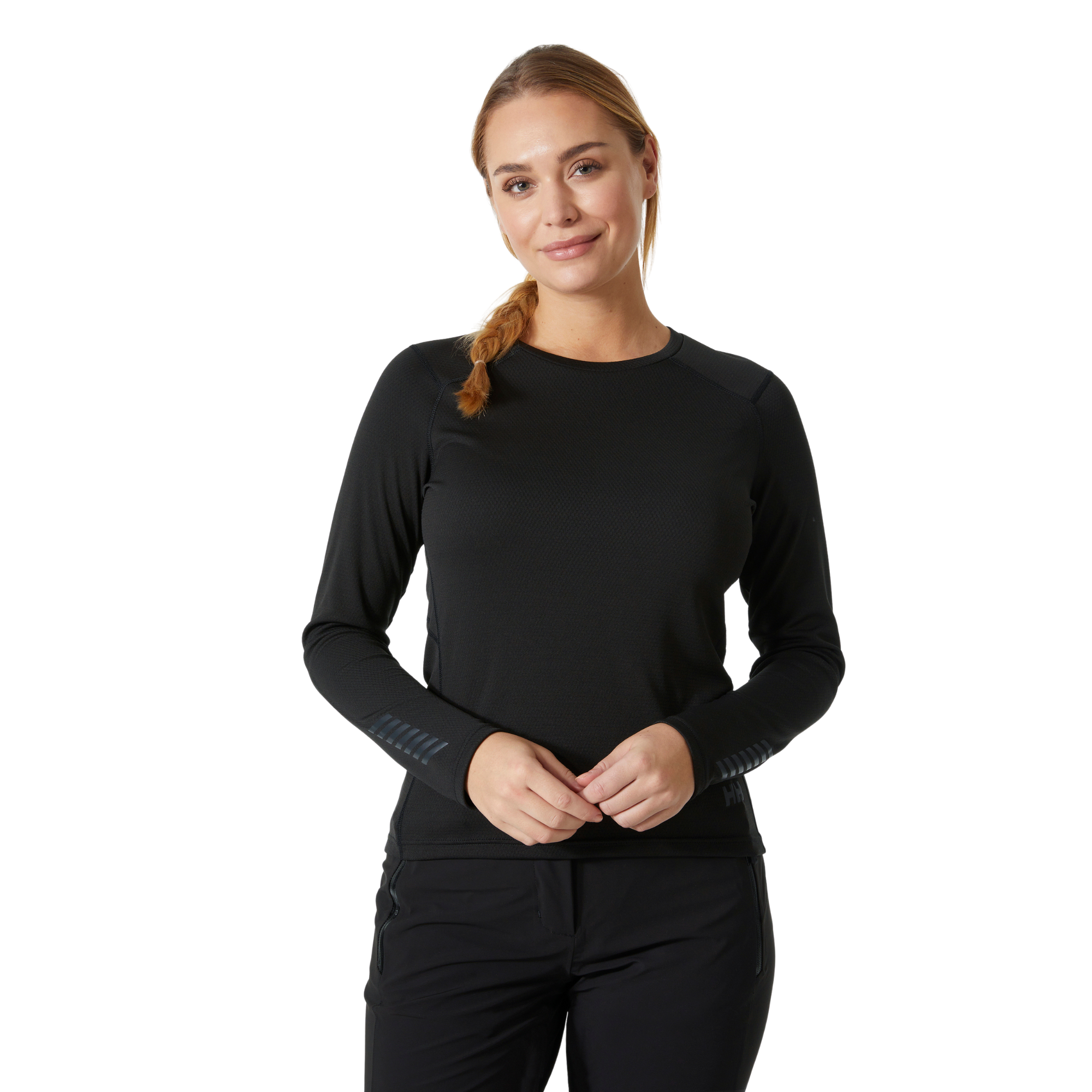Helly Hansen Women's Lifa Active Crew Neck Long Sleeve Base Layer Top (Black)