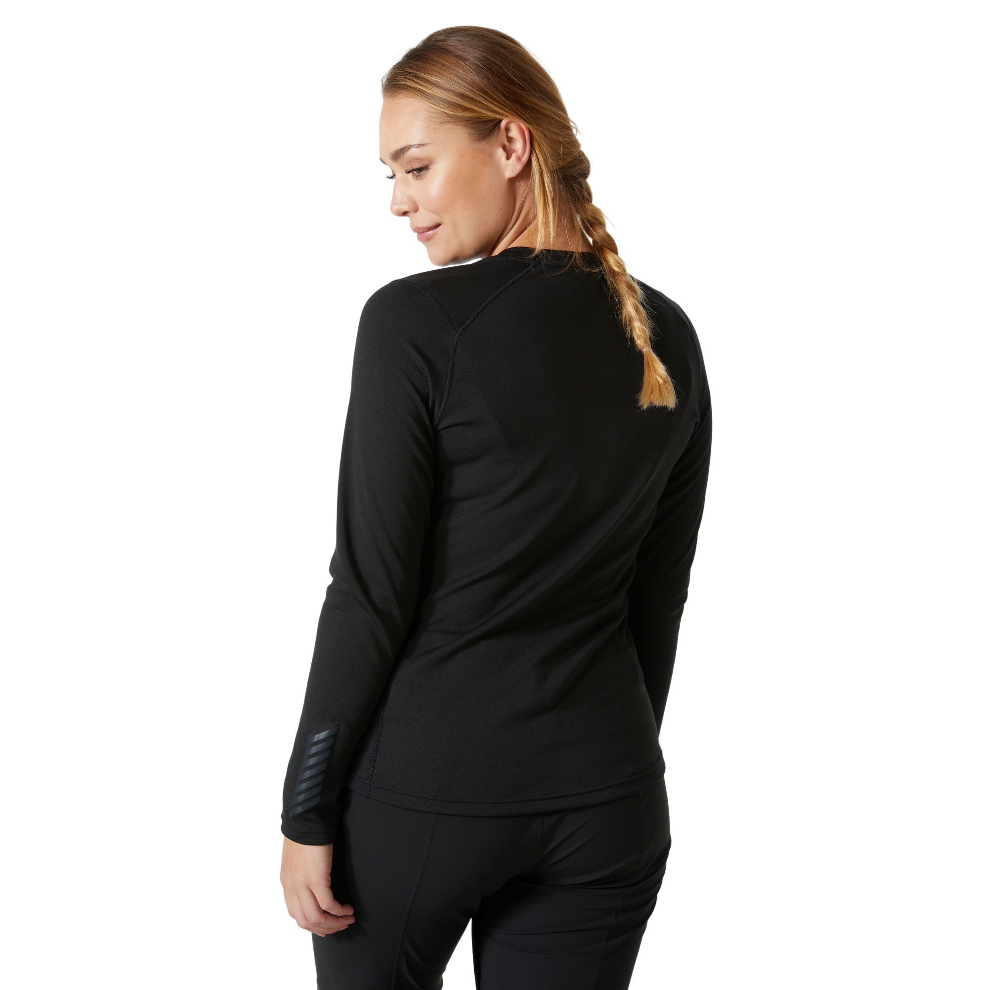 Helly Hansen Women's Lifa Active Crew Neck Long Sleeve Base Layer Top (Black)
