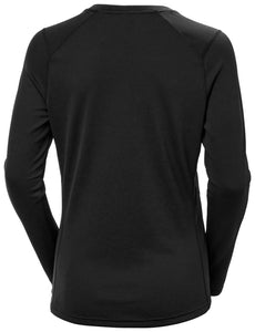 Helly Hansen Women's Lifa Active Crew Neck Long Sleeve Base Layer Top (Black)