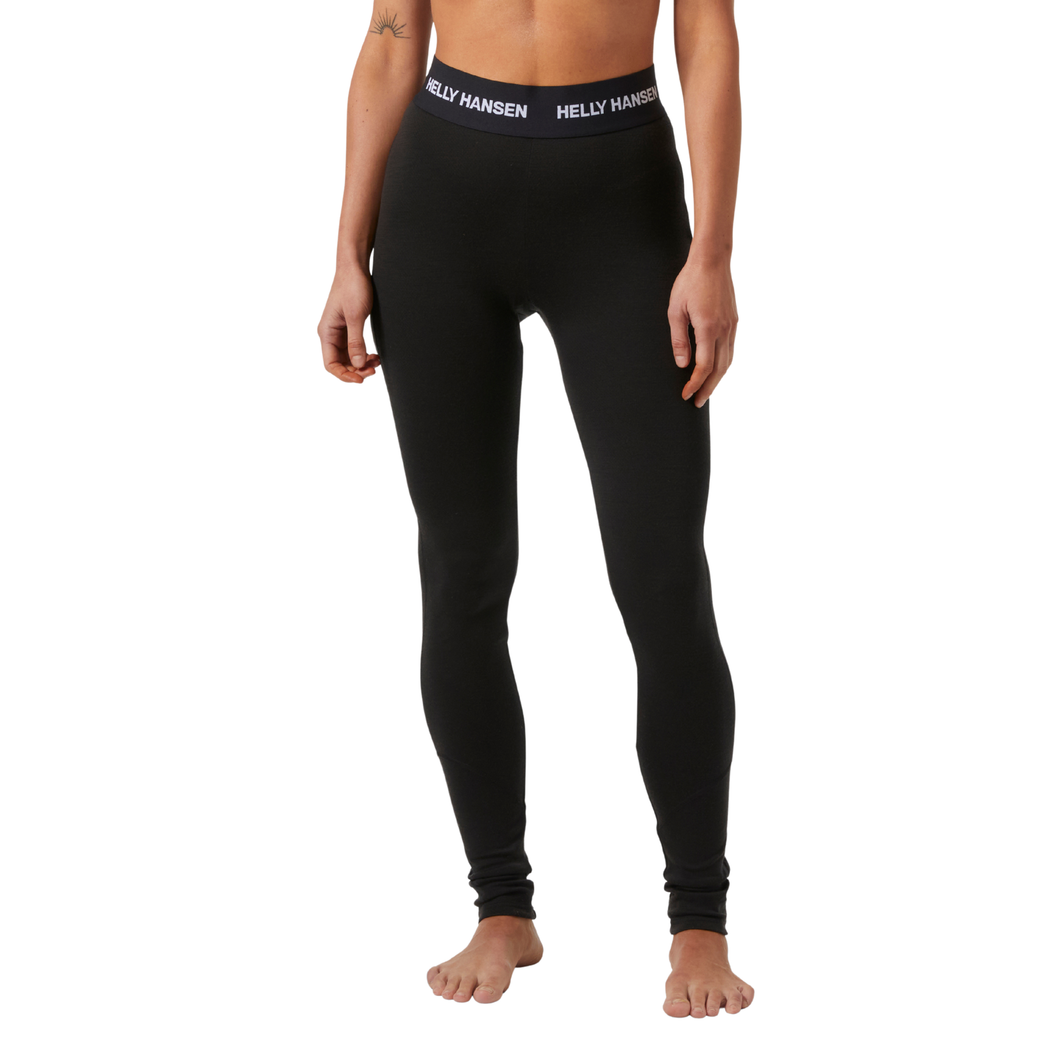 Helly Hansen Women's Lifa Merino Midweight Base Layer Bottoms (Black)
