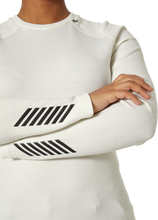 Load image into Gallery viewer, Helly Hansen Women&#39;s Lifa Merino Midweight Crew Neck Long Sleeve Base Layer Top (Offwhite)
