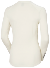 Load image into Gallery viewer, Helly Hansen Women&#39;s Lifa Merino Midweight Crew Neck Long Sleeve Base Layer Top (Offwhite)
