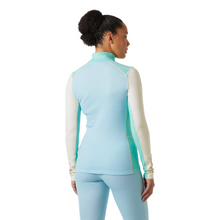 Load image into Gallery viewer, Helly Hansen Women&#39;s Lifa Merino Midweight Half Zip Base Layer Top (Light Cyan)

