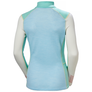 Helly Hansen Women's Lifa Merino Midweight Half Zip Base Layer Top (Light Cyan)