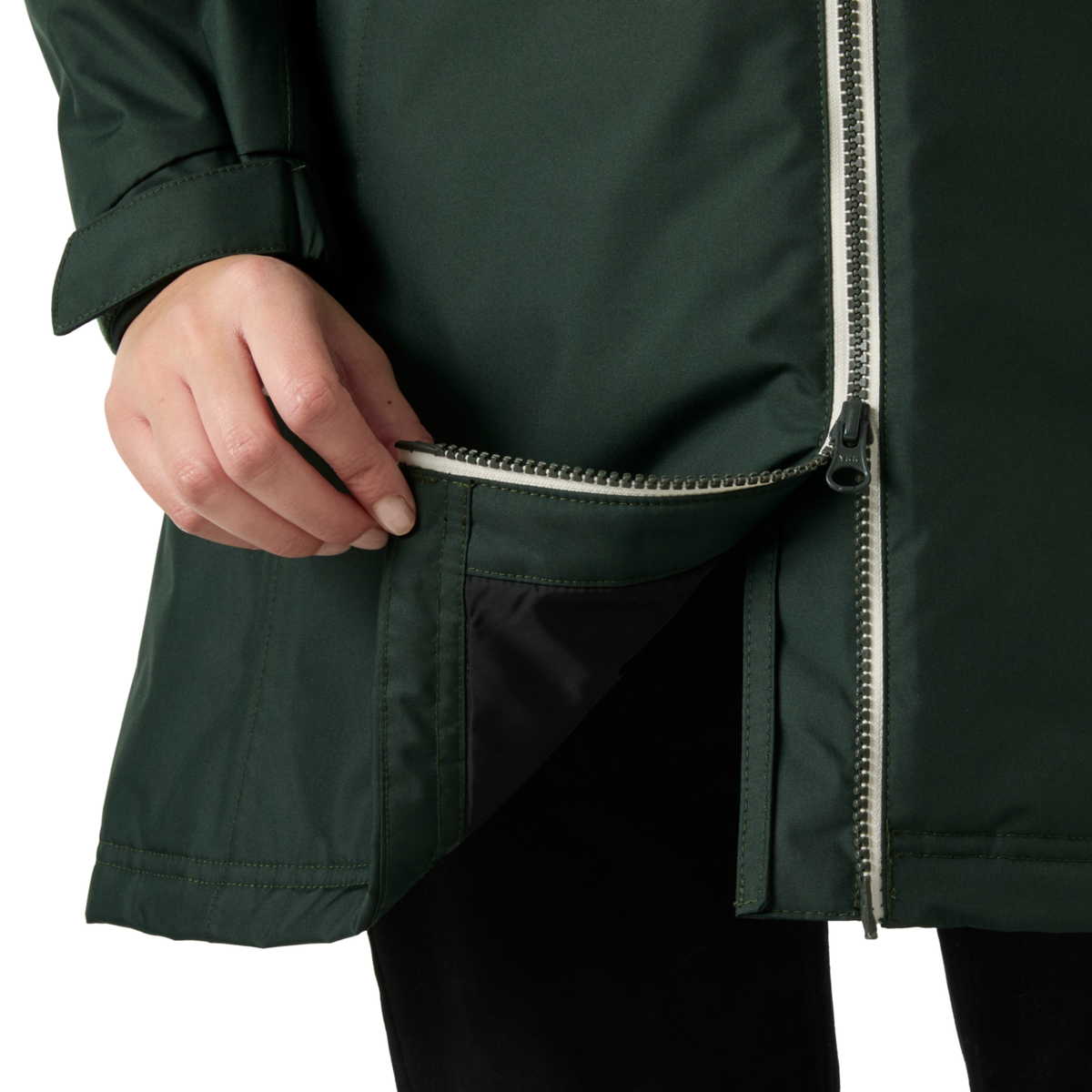 Helly Hansen Women's Long Belfast Winter Insulated Waterproof Coat Dark Jungle 418 62395