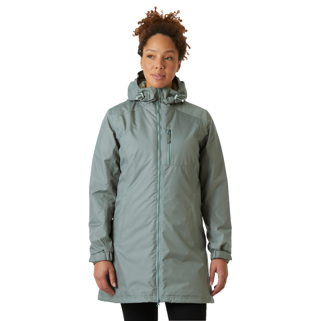 Helly Hansen Women's Long Belfast Winter Insulated HT Waterproof Parka (Grey Cactus)