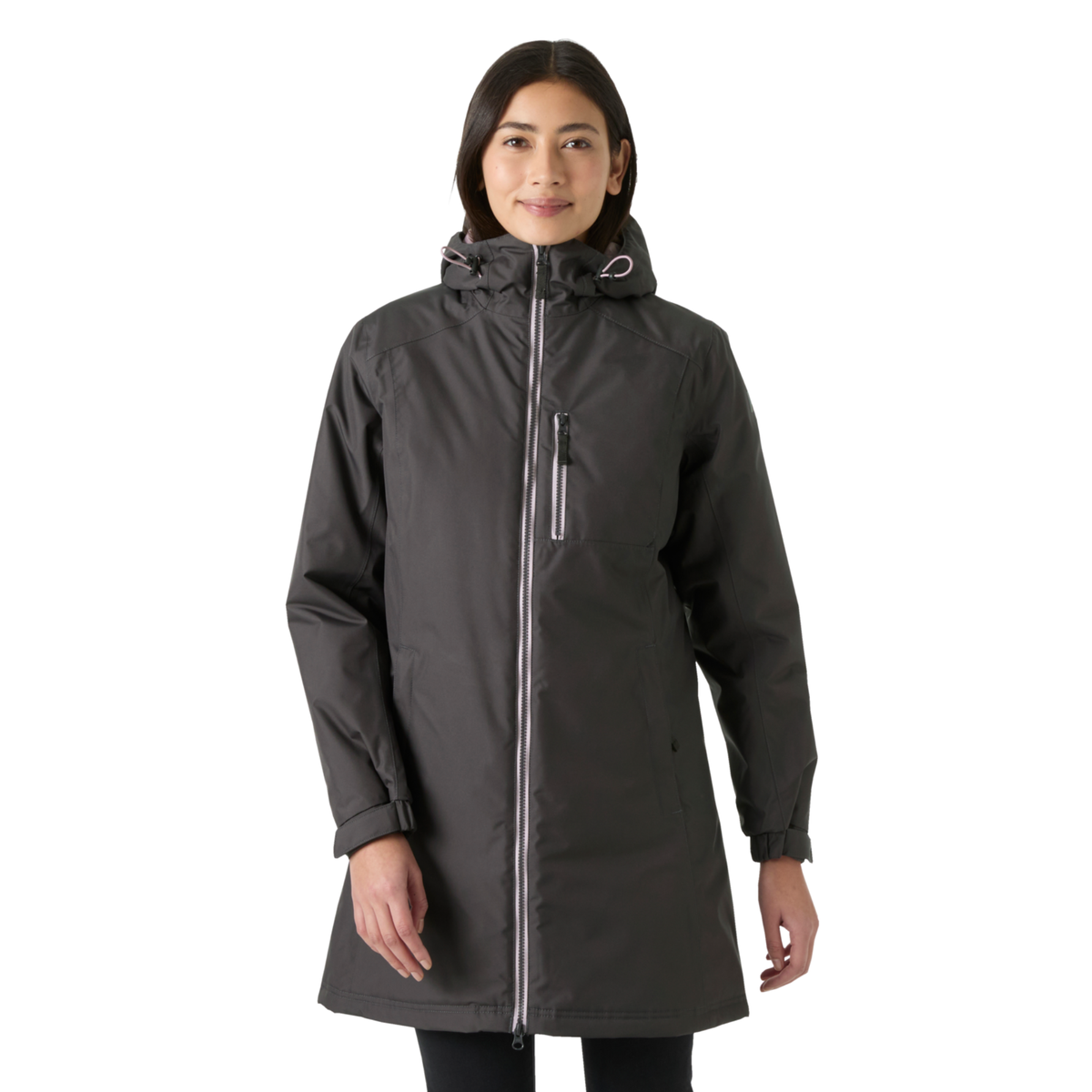 Helly Hansen Women's Long Belfast Winter Insulated Waterproof Coat Thunder Grey 831 62395