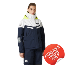 Load image into Gallery viewer, Helly Hansen Women&#39;s Pier 4.0 HT Waterproof Sailing Jacket (Navy)
