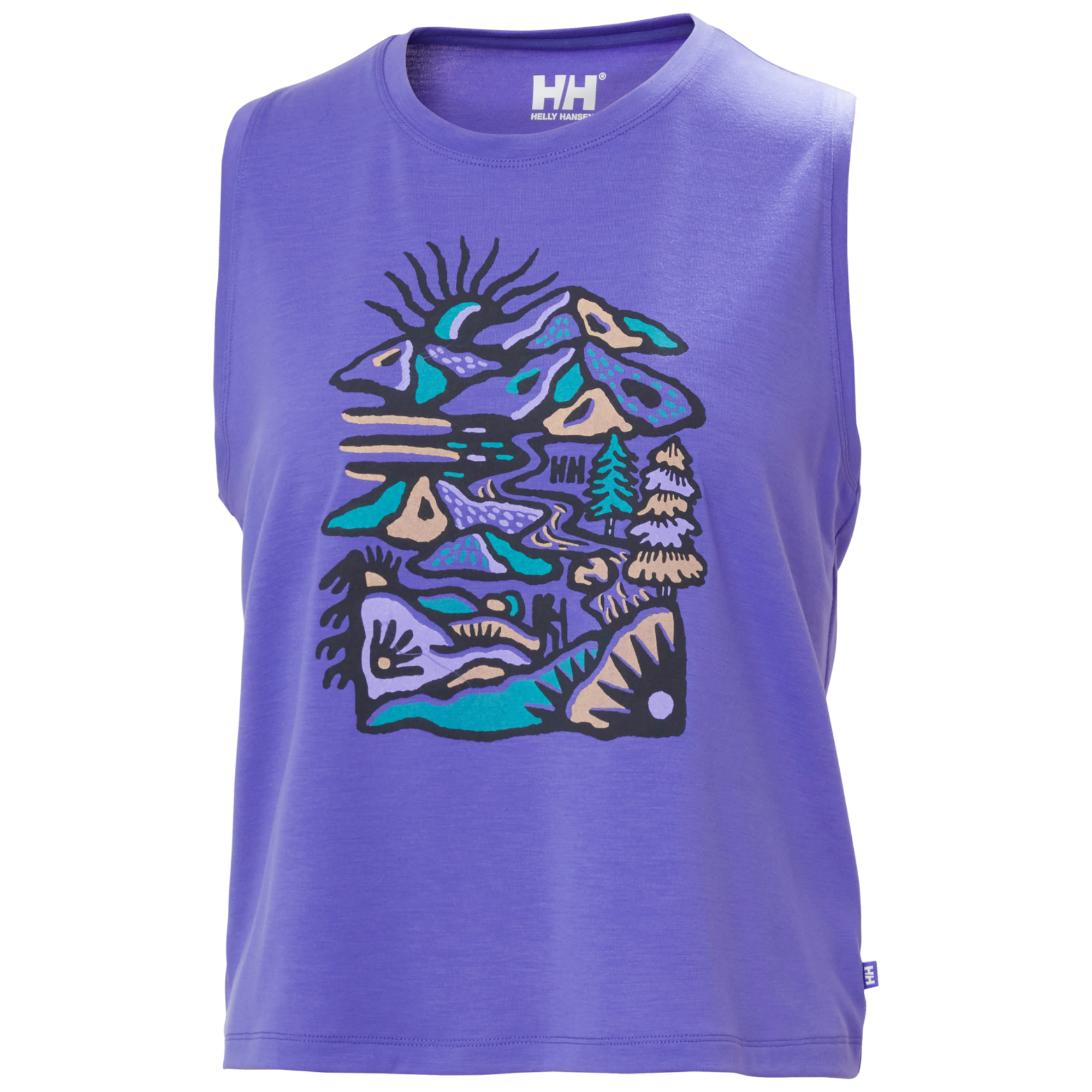 Helly Hansen Women's Skog Graphic UPF50 Technical Tank Top (Ultra Violet)