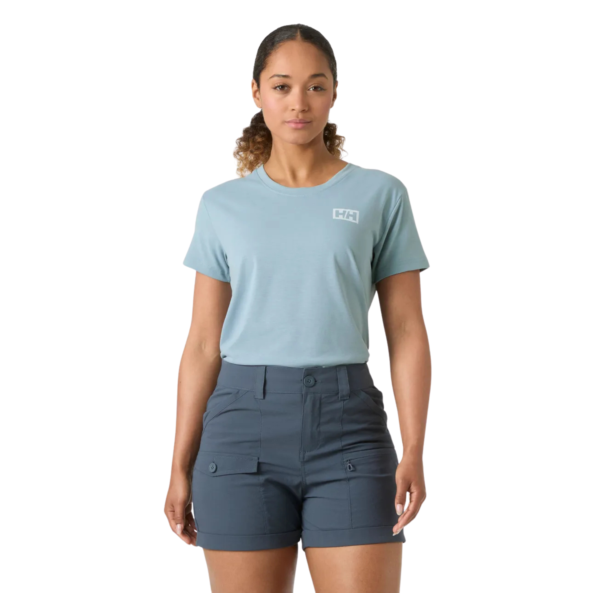 Helly Hansen Women's Skog Recycled Graphic Short Sleeve Tee (Windy Blue)