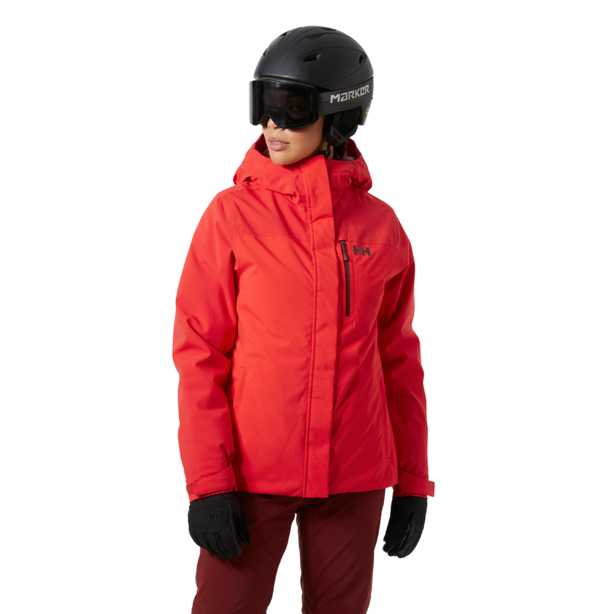 Helly Hansen Women's Snowplay Waterproof Ski Jacket Alert Red 223 65735