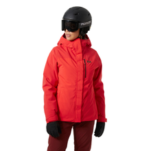 Load image into Gallery viewer, Helly Hansen Women&#39;s Snowplay Waterproof Ski Jacket (Alert Red)
