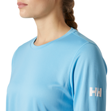 Load image into Gallery viewer, Helly Hansen Women&#39;s Tech Crew Long Sleeve UPF50 Technical Top  2.0 (Aqua)
