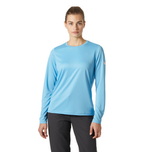 Load image into Gallery viewer, Helly Hansen Women&#39;s Tech Crew Long Sleeve UPF50 Technical Top  2.0 (Aqua)
