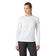 Load image into Gallery viewer, Helly Hansen Women&#39;s Tech Crew Long Sleeve UPF50 Technical Top 2.0 (White)
