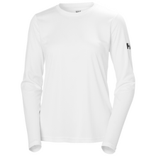 Load image into Gallery viewer, Helly Hansen Women&#39;s Tech Crew Long Sleeve UPF50 Technical Top 2.0 (White)
