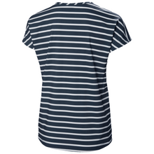 Load image into Gallery viewer, Helly Hansen Women&#39;s Thalia Summer Short Sleeve Top (Navy Stripe)
