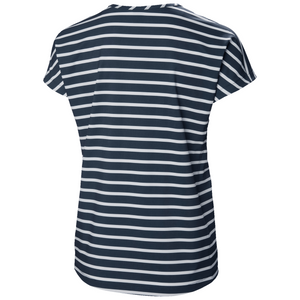 Helly Hansen Women's Thalia Summer Short Sleeve Top (Navy Stripe)