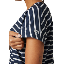 Load image into Gallery viewer, Helly Hansen Women&#39;s Thalia Summer Short Sleeve Top (Navy Stripe)
