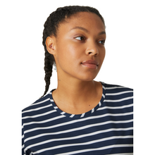 Load image into Gallery viewer, Helly Hansen Women&#39;s Thalia Summer Short Sleeve Top (Navy Stripe)
